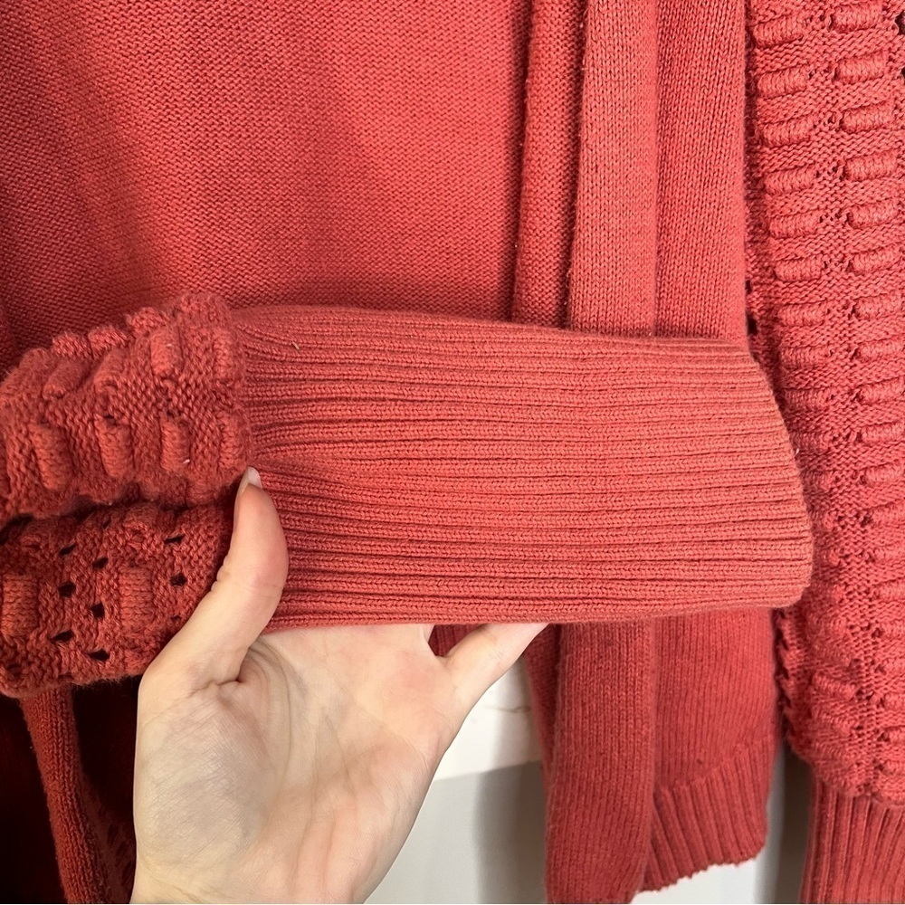 Soft Surroundings Hollyhock Cropped Cardigan Size M Medium Pink Bubble Sleeve. - Picture 8 of 8